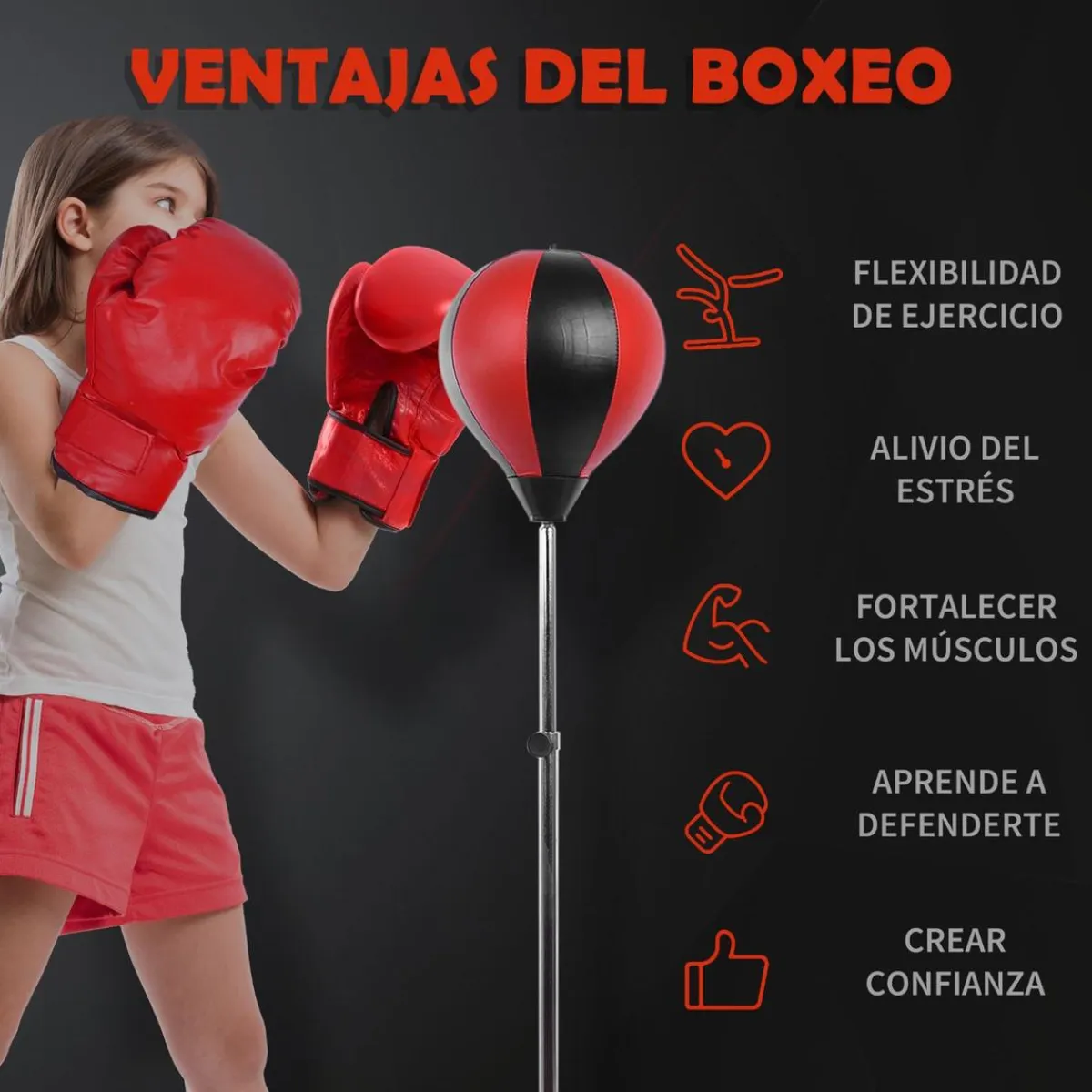 - Punching Ball con guantes*Homcom Outlet