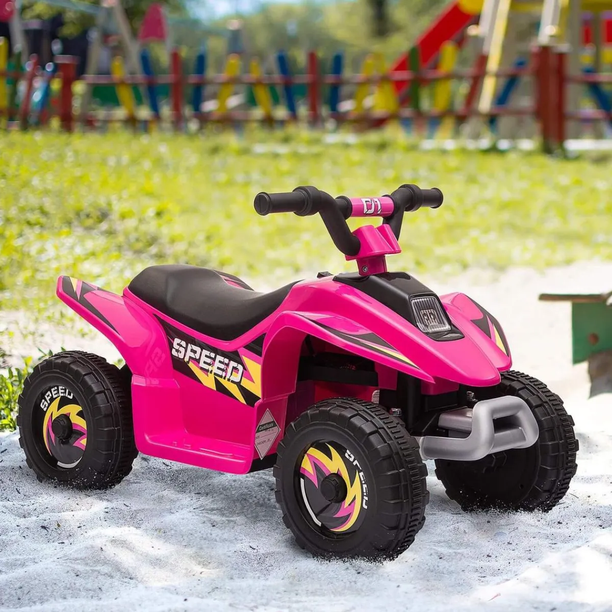 - Quad Eléctrico Batería 6V Rosa*Homcom Best