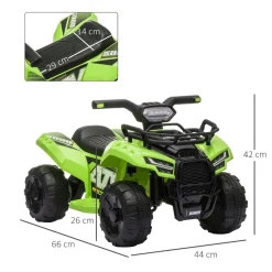 Clearance - Quad eléctrico con faros LED verde Vehículos De Batería O A Pedales