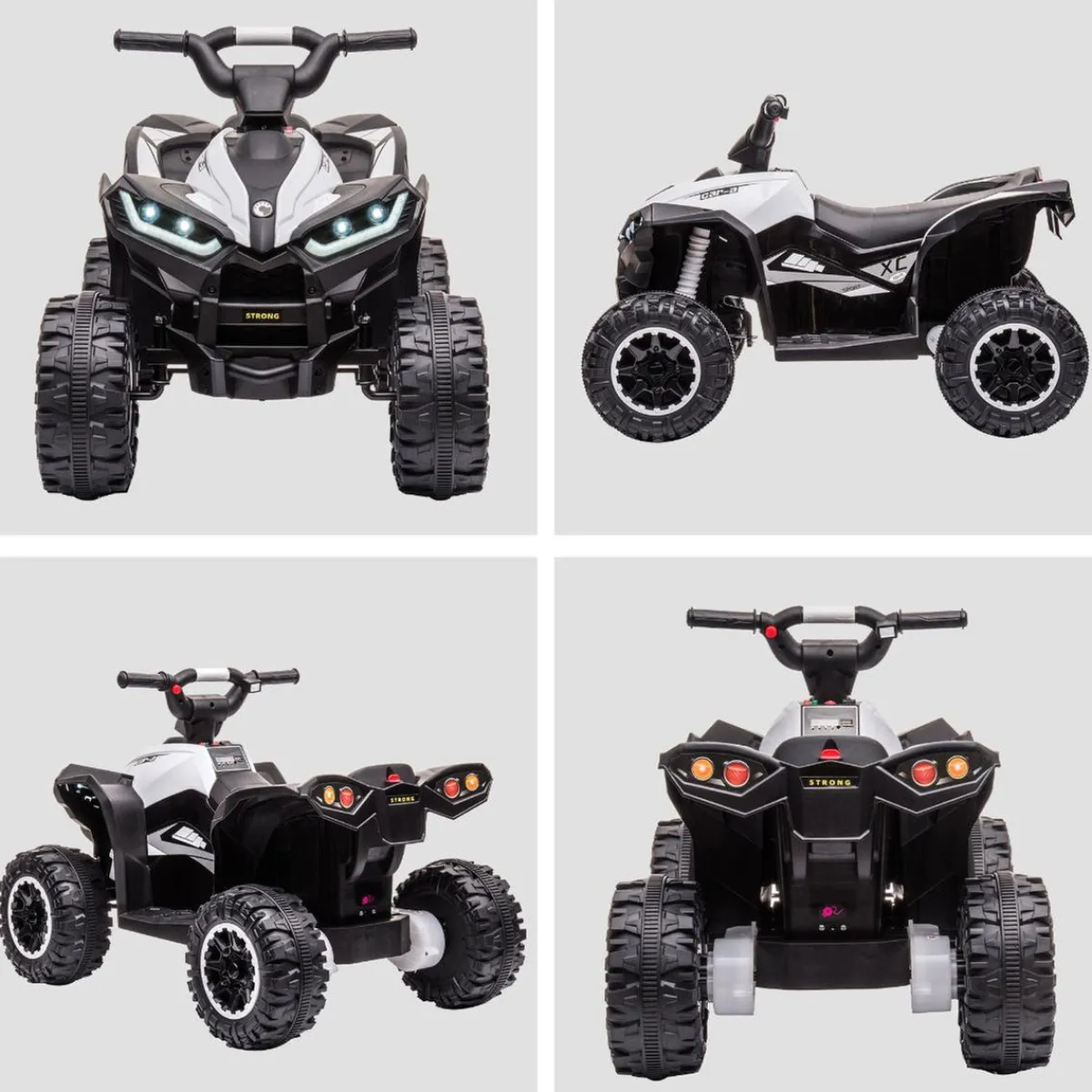 New - Quad eléctrico 12V blanco Vehículos De Batería O A Pedales