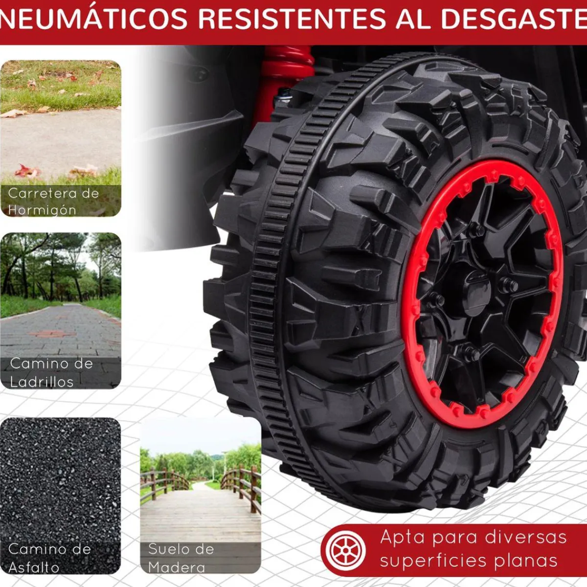 - Quad eléctrico 12V rojo*Homcom Hot
