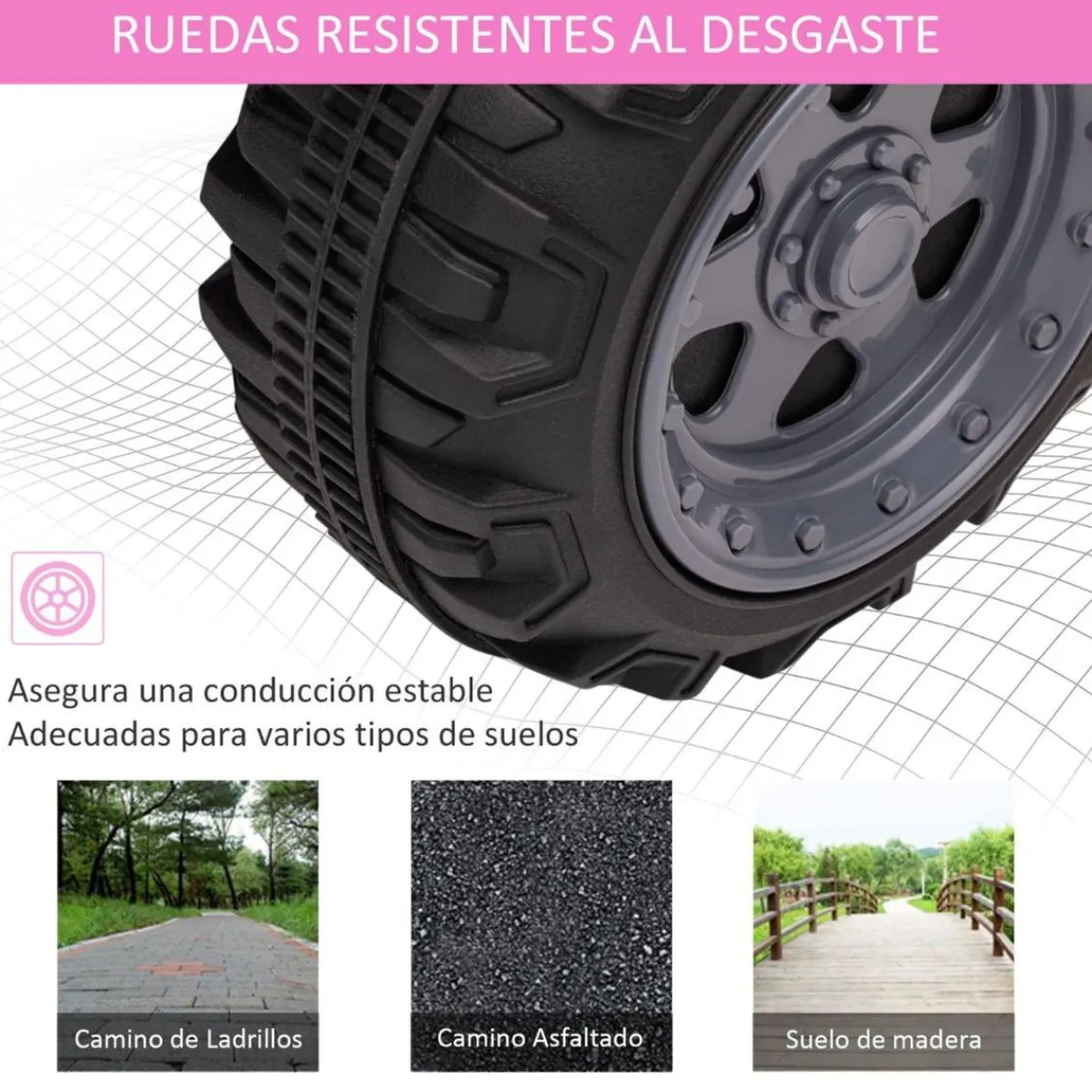 - Quad eléctrico 6V rosa*Homcom Best