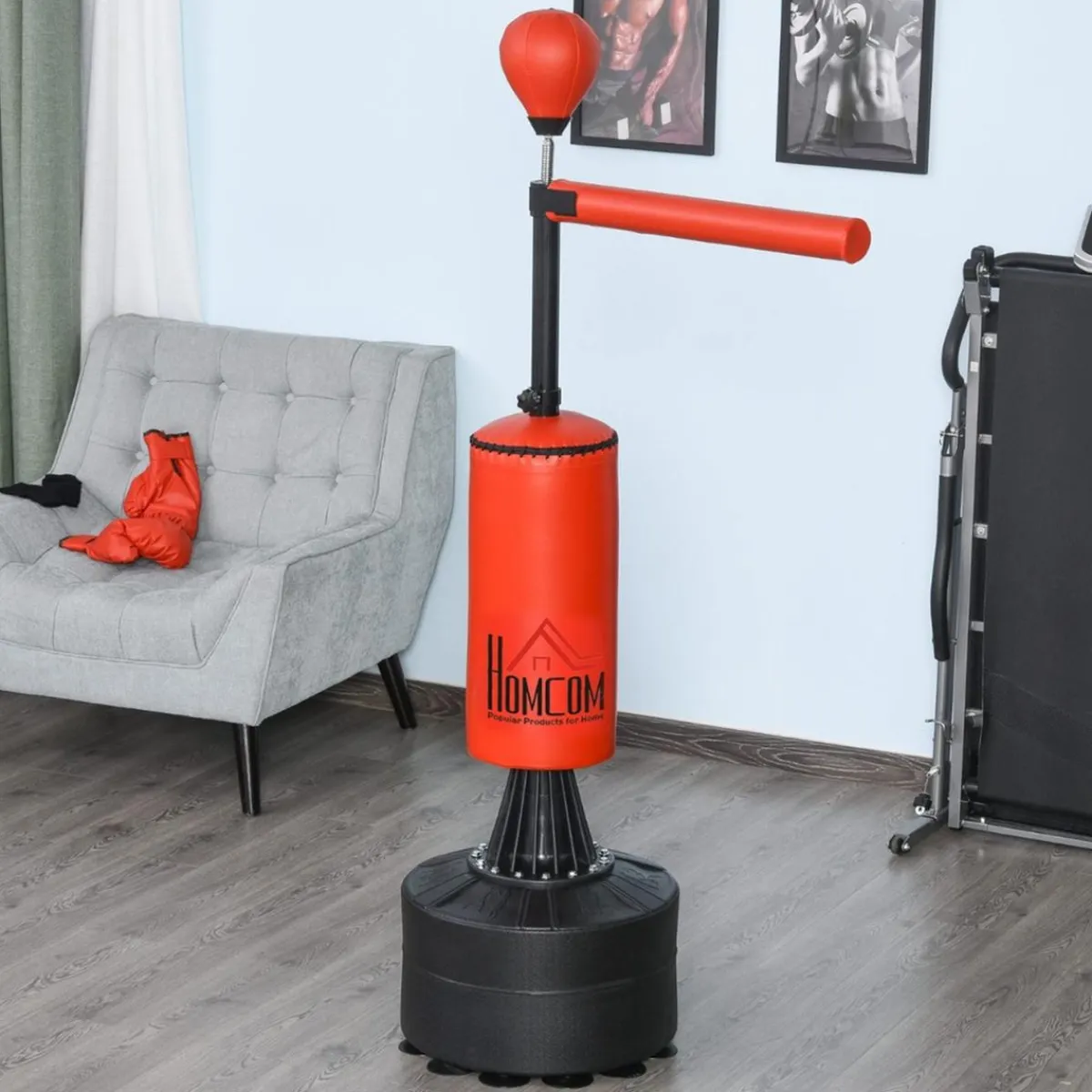 Clearance - Saco de boxeo de pie con brazo giratorio Deportes