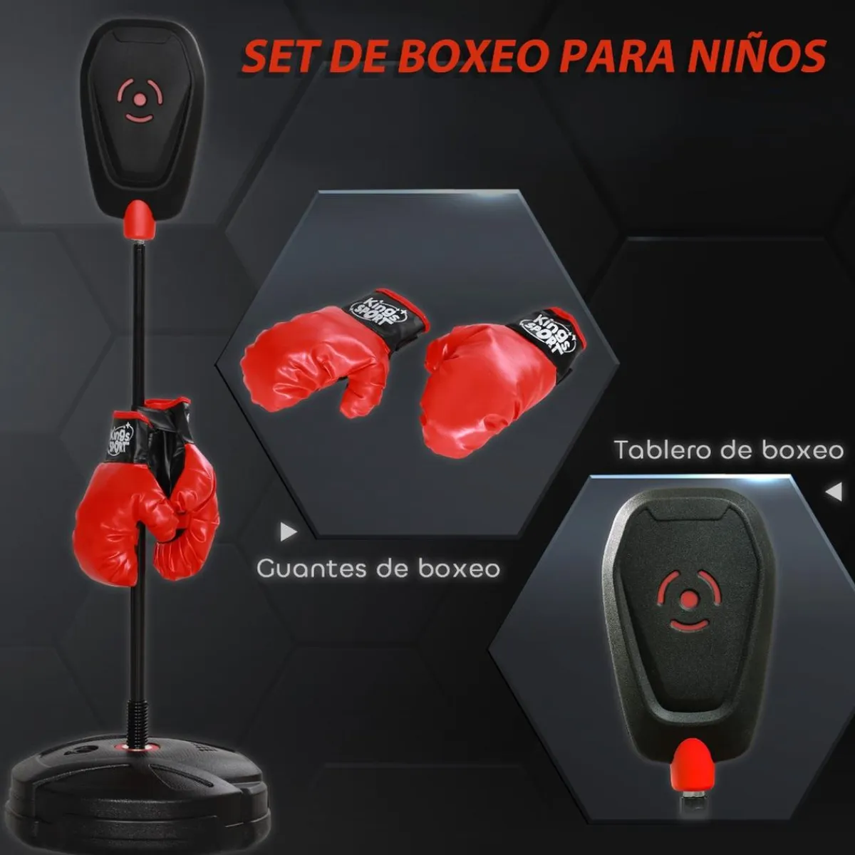 Homcom - Saco de boxeo infantil de pie 124 cm*AIYAPLAY
