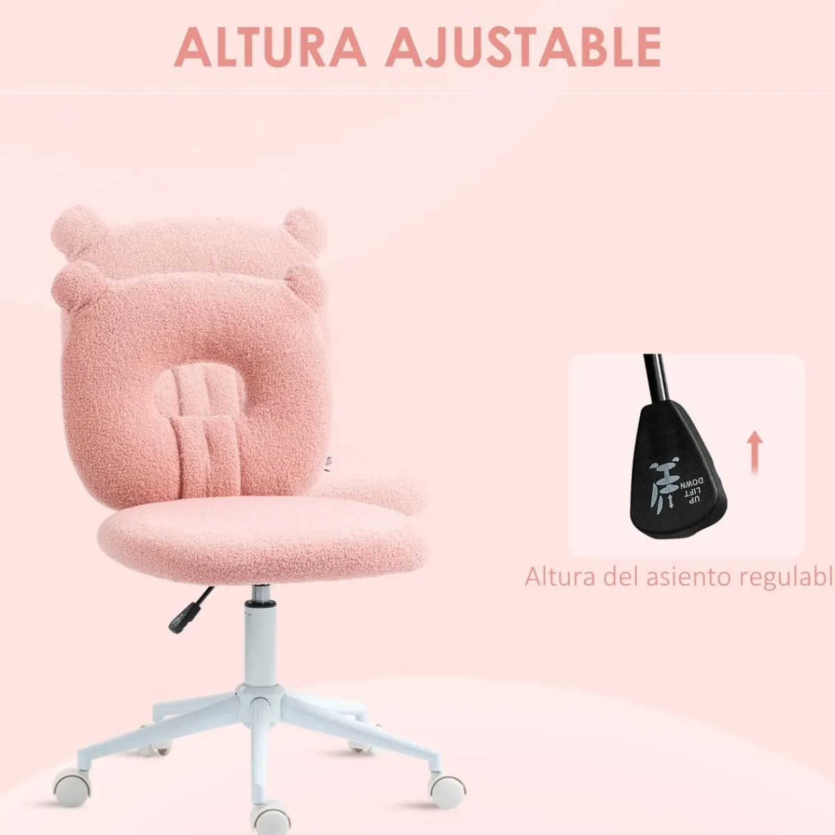 - Silla infantil de borreguito Rosa*Homcom Clearance