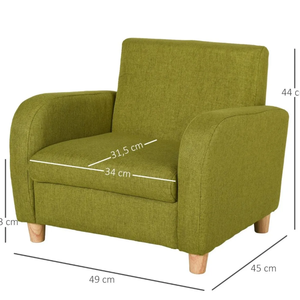 - Sillón infantil Verde*Homcom New