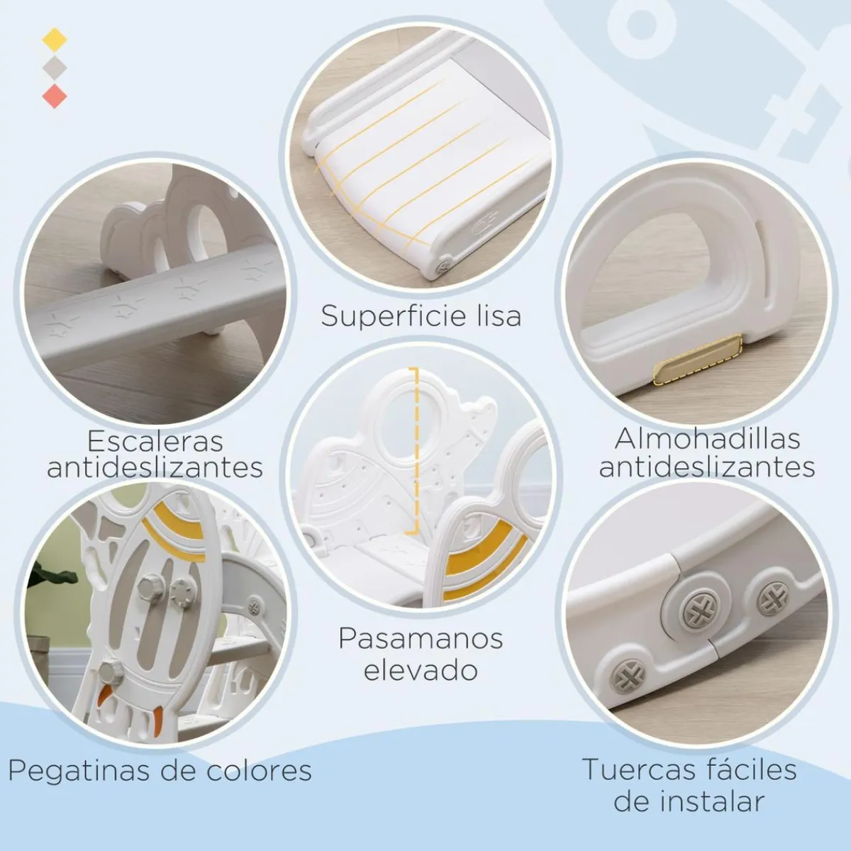 - Tobogán infantil gris Toboganes