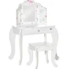 - Tocador de madera con taburete*Homcom Clearance