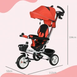 Sale - Triciclo Evolutivo con capota Reflectante - Rojo Motos Y Triciclos