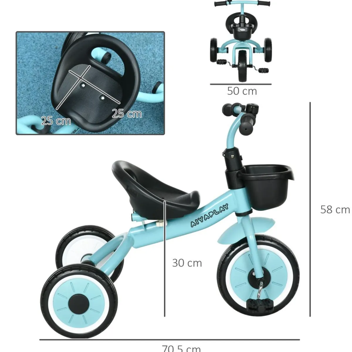 - Triciclo infantil Azul*Homcom Best