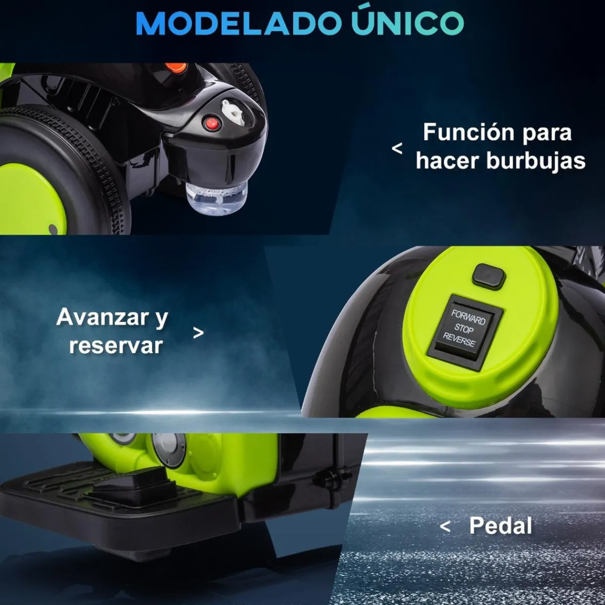 Homcom - Trimoto eléctrica batería 6 V con música y juegos Amarillo*AIYAPLAY Discount