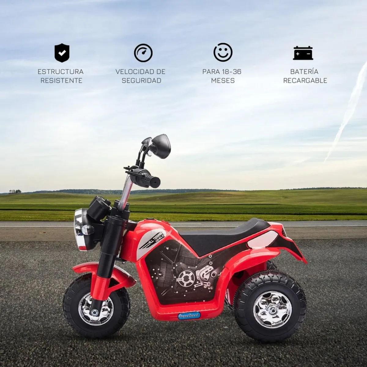Clearance - Trimoto eléctrica custom infantil de batería Vehículos De Batería O A Pedales