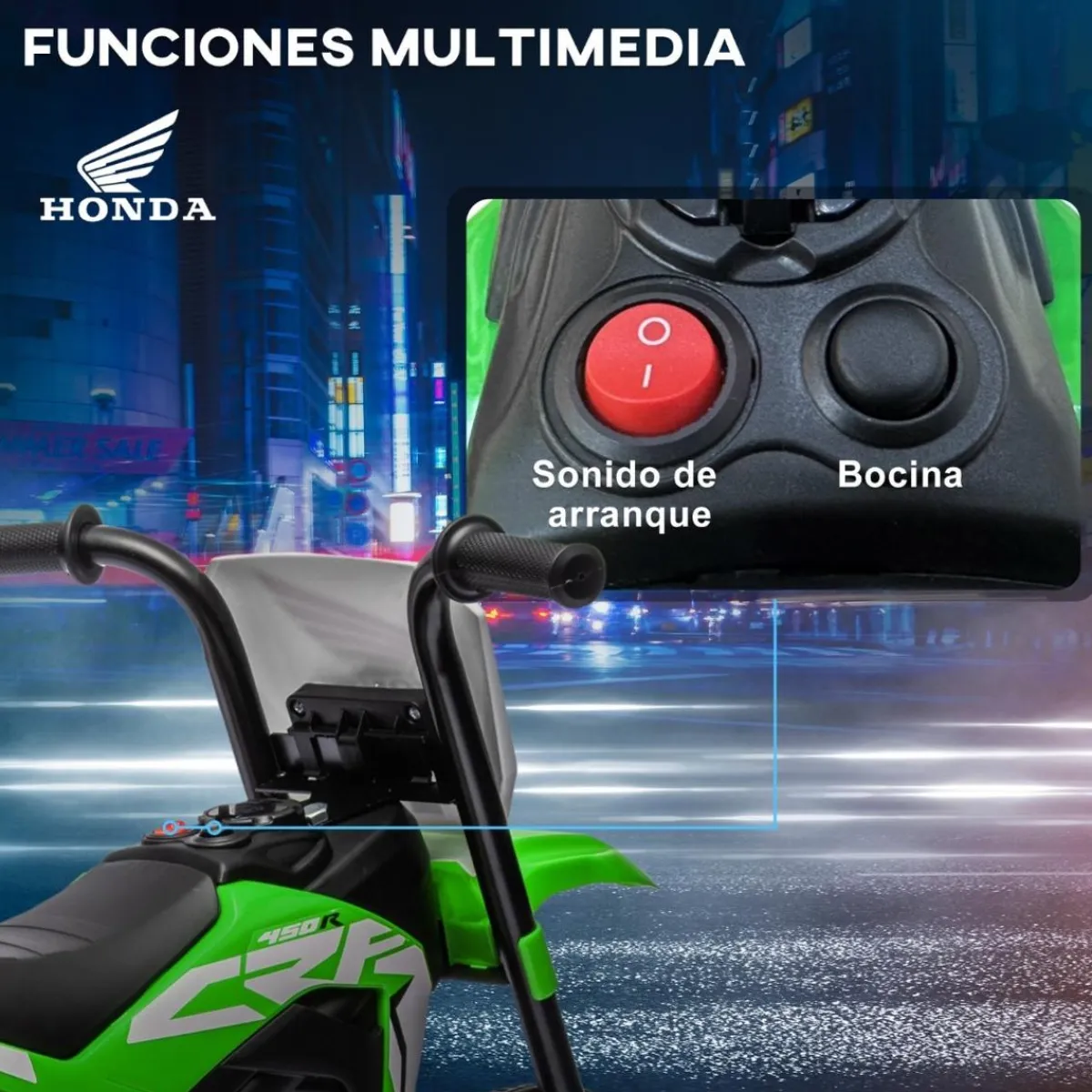 Hot - Trimoto eléctrica Honda CRF450RL Vehículos De Batería O A Pedales