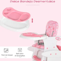 New - Trona 3 en 1 rosa Tronas·Tronas Bebe