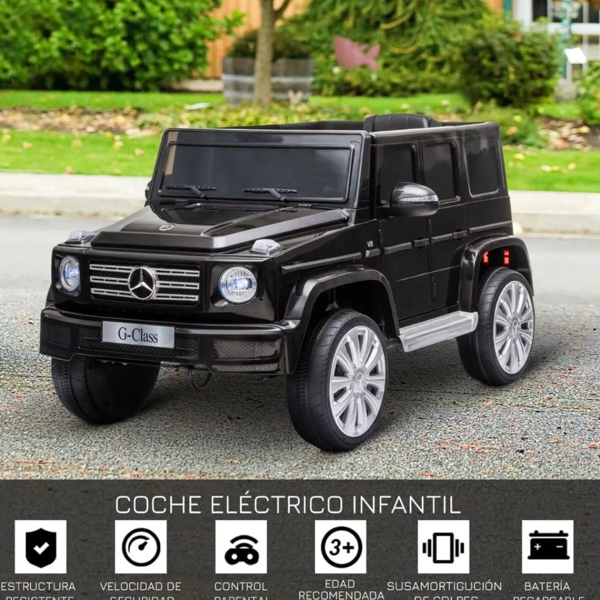 - Vehículo batería con mando Mercedes Negro*Homcom New