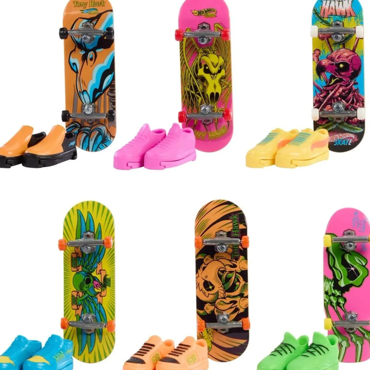 Hot Wheels - Fingerboard Skate Neon Bones Tony Hawk (Varios modelos)*MATTEL New