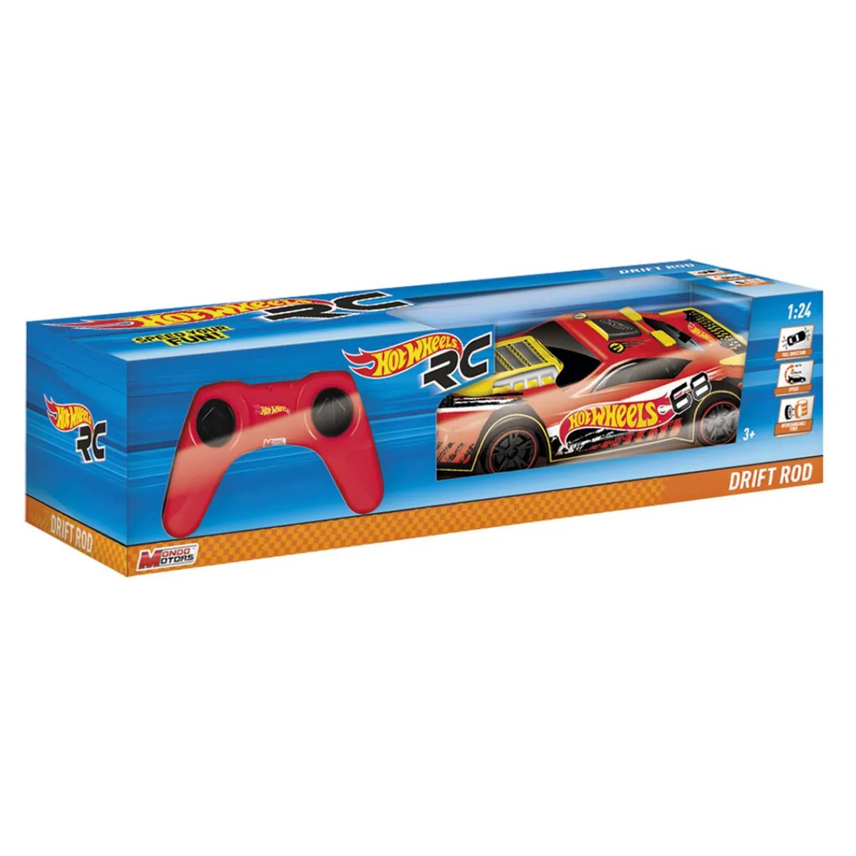 Hot Wheels - Coche Radiocontrol Drift Rod 1:24 (varios colores)*MONDO TOYS Outlet