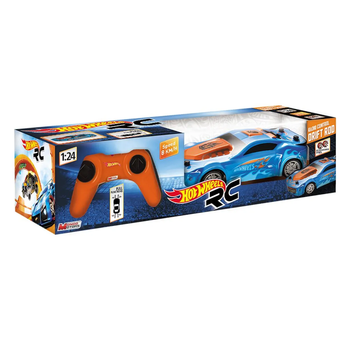 Hot Wheels - Coche Radiocontrol Drift Rod 1:24 (varios colores)*MONDO TOYS Outlet