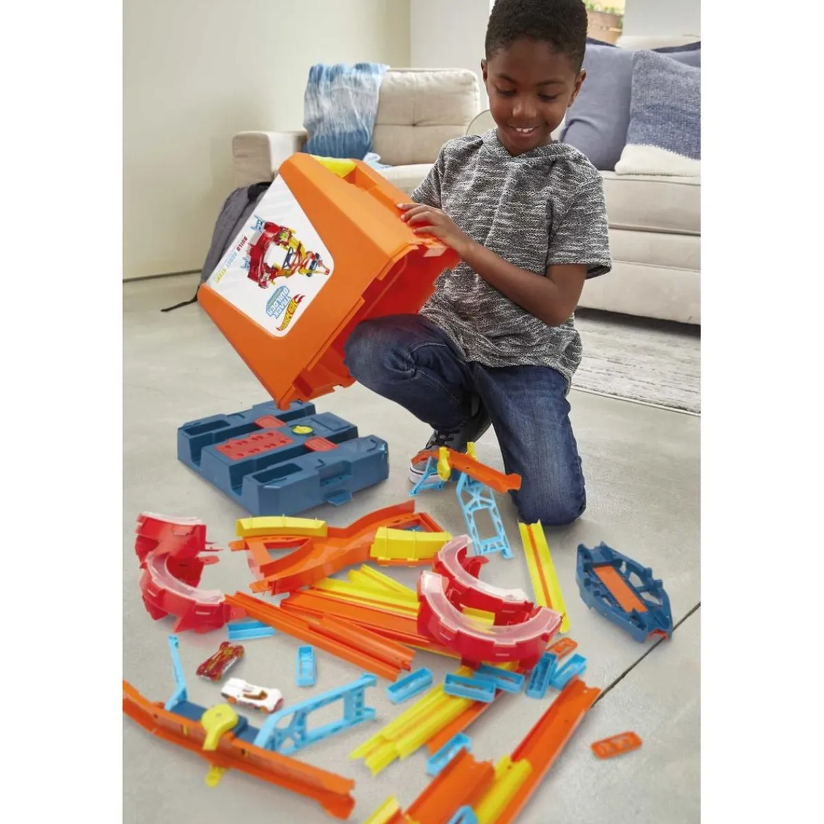 Hot Hot Wheels - Hot Wheels Track Builder Unlimited con 20 pies de pista y vehículo de juguete ㅤ Vehículos Y Circuitos