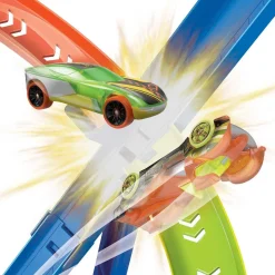 Hot Wheels - Pista de coches con espiral rápida y choques Hot Wheels Action ㅤ*MATTEL Best
