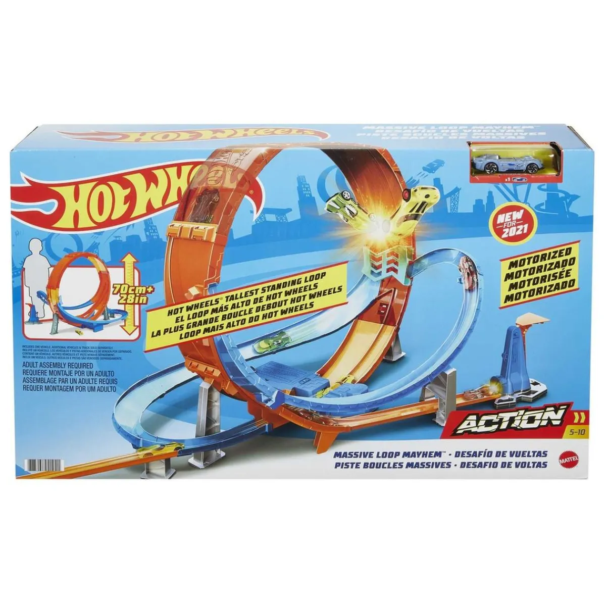 Discount Hot Wheels - Pista de coches Looping Caos con 1 vehículo Die-cast incluido ㅤ Vehículos Y Circuitos