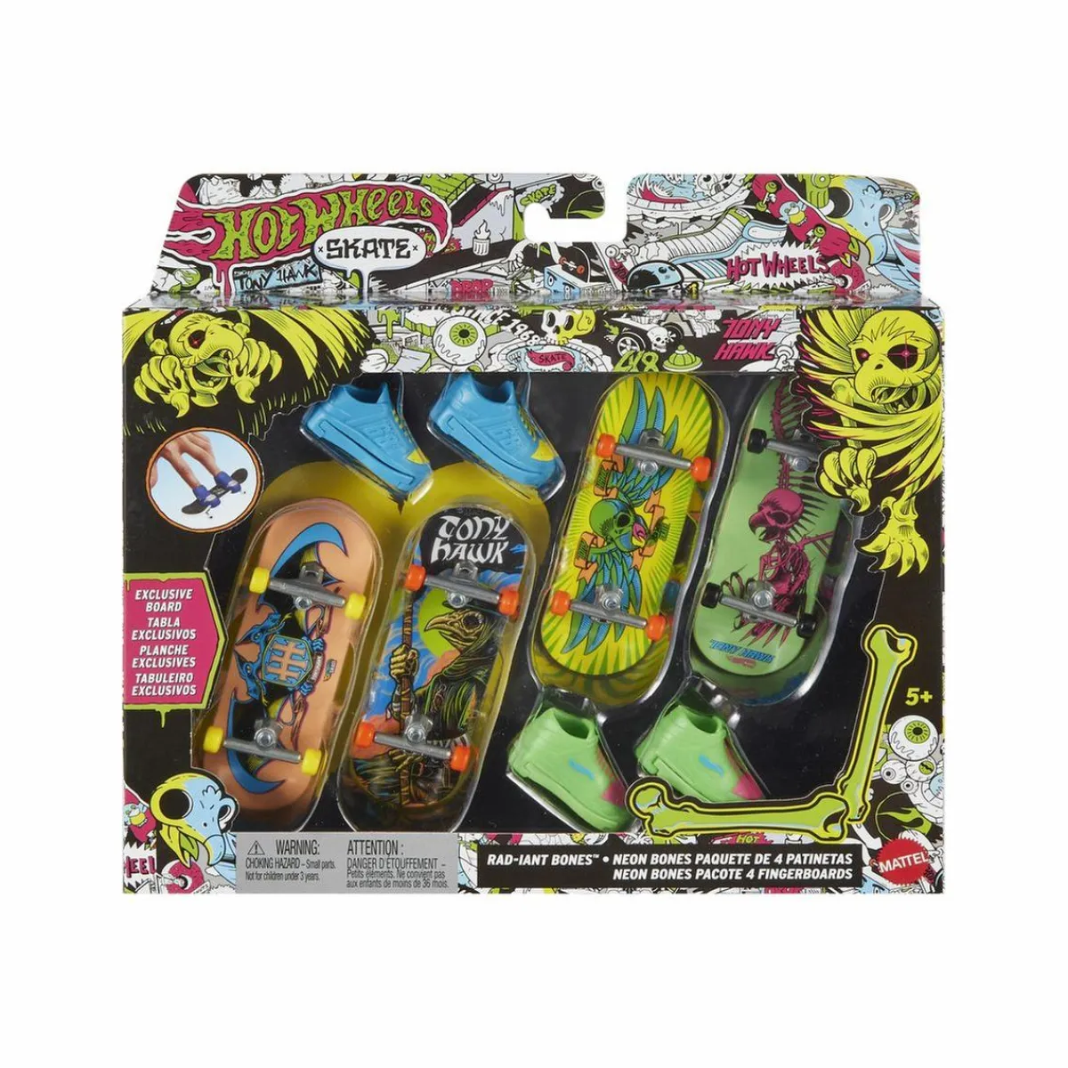 Hot Wheels - Skate neon pack 4*MATTEL Best
