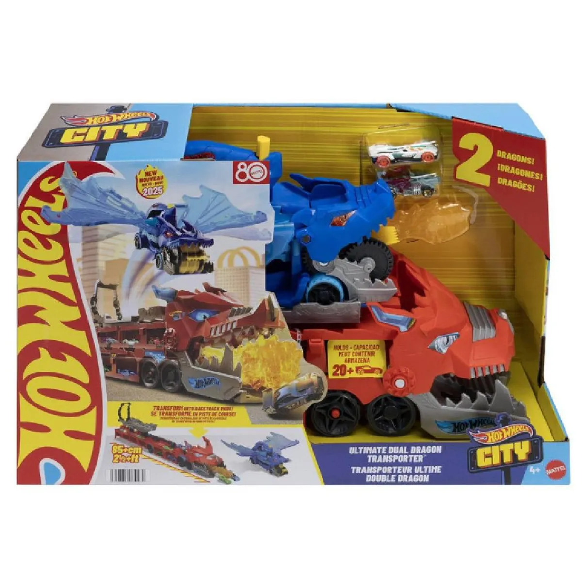 City - Dragón Transportador con Ataque Doble*HOT WHEELS Hot