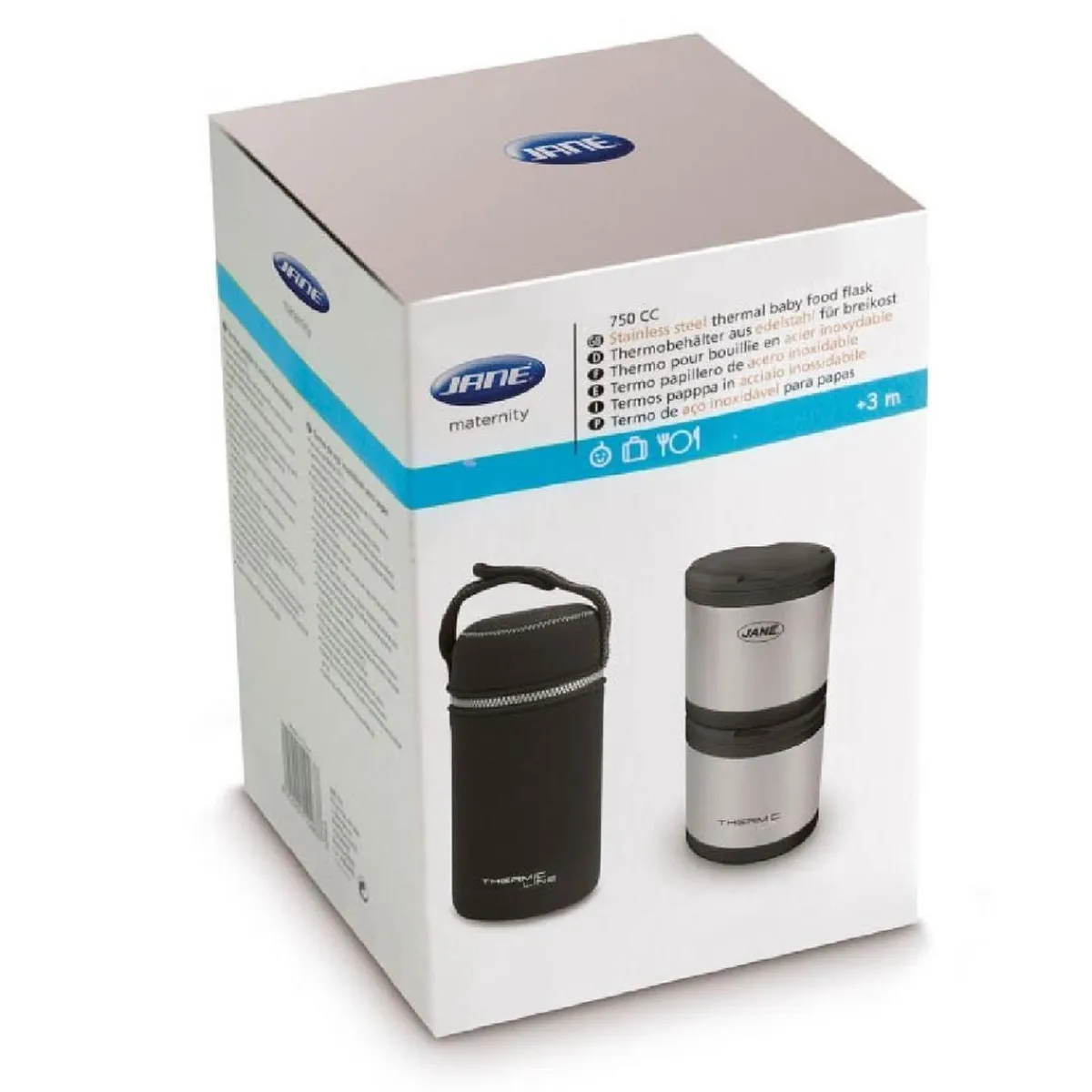 Online Jané - Termo acero inoxidible 2x500ml con funda Preparación Comida Y Accesorios·Termos, Recipientes Y Contenedores