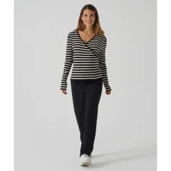 Jersey lactancia a rayas negro y beige*Prenatal Discount