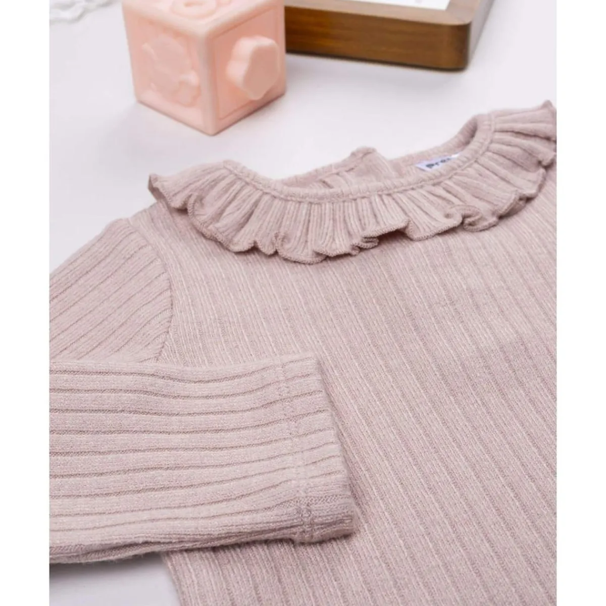 Jersey rosa de cuello alto para niña*Prenatal Online