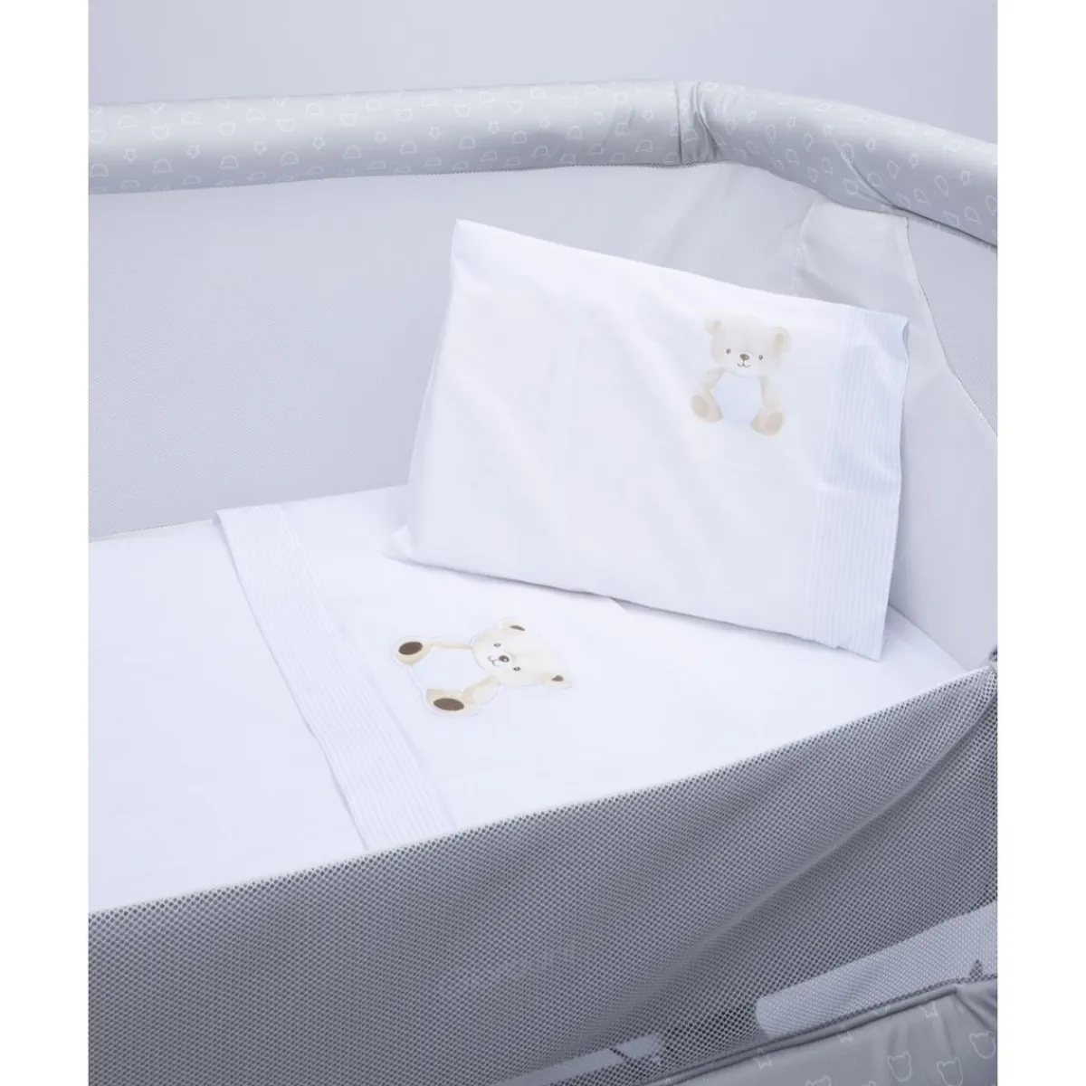 Sale Juego de Sábanas Cuna 3 Piezas "Osito Azul" (Niño) Ropa De Cama·Sábanas Y Mantas|Recién Nacido·Ropa De Cama