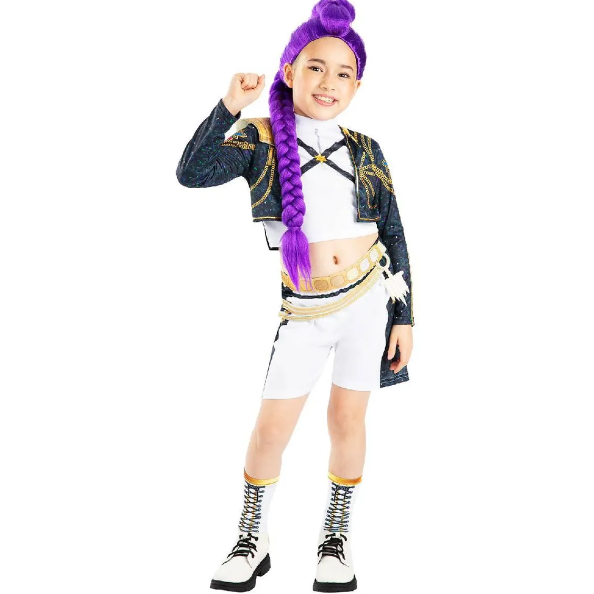 Sale K-pop Demon Hunters - Disfraz Rumi Golden Deluxe - Talla M (9-10 años) Halloween|Disfraces