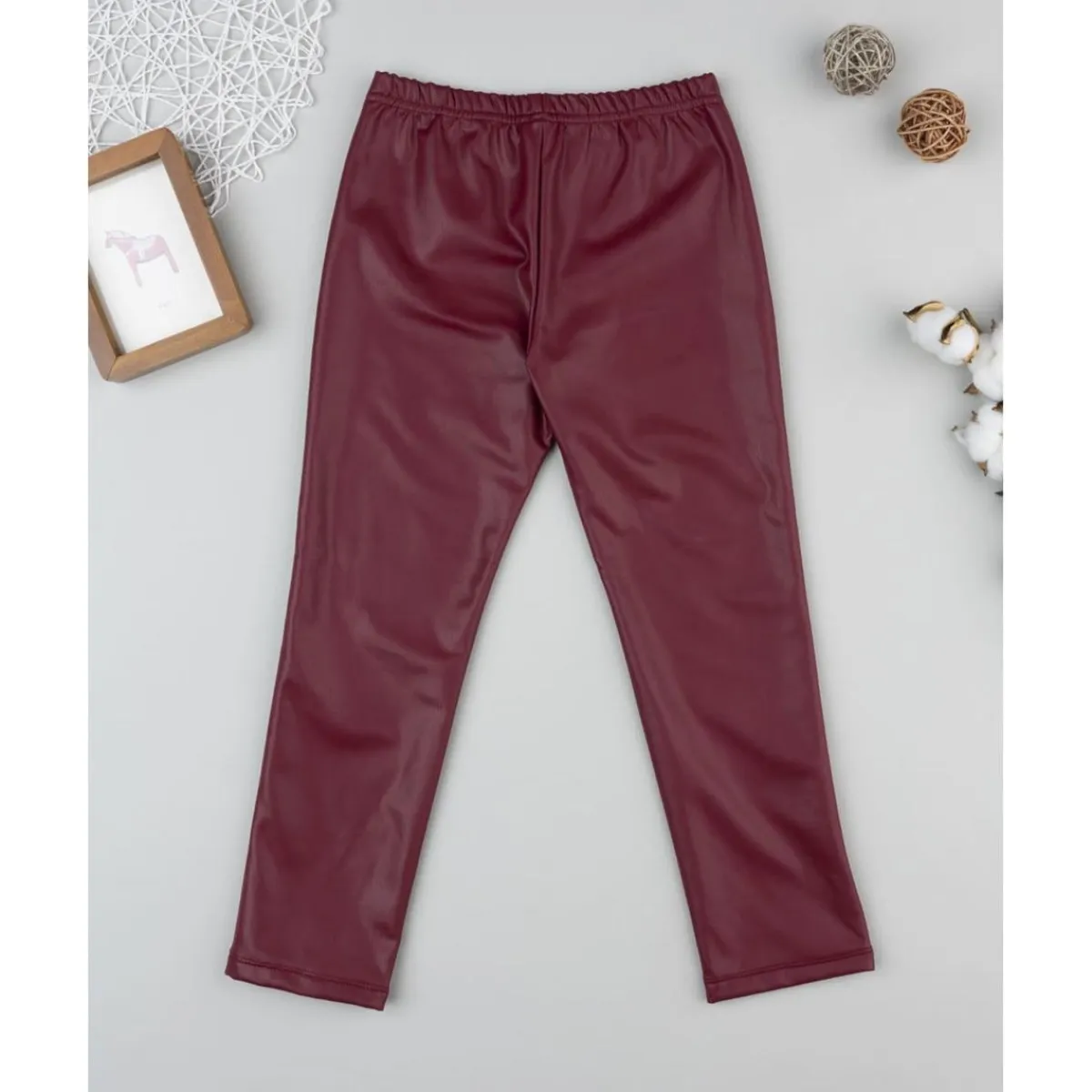 Clearance Leggings efecto piel burdeos para niña Niña·Niña 2-10 Años|Niña 2-10 Años·Leggings Y Faldas