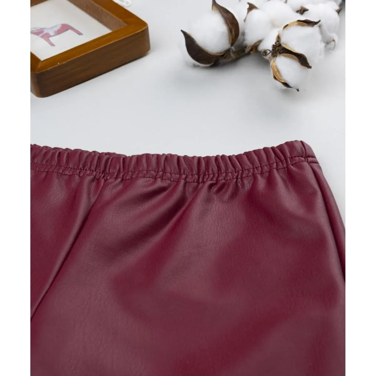 Clearance Leggings efecto piel burdeos para niña Niña·Niña 2-10 Años|Niña 2-10 Años·Leggings Y Faldas
