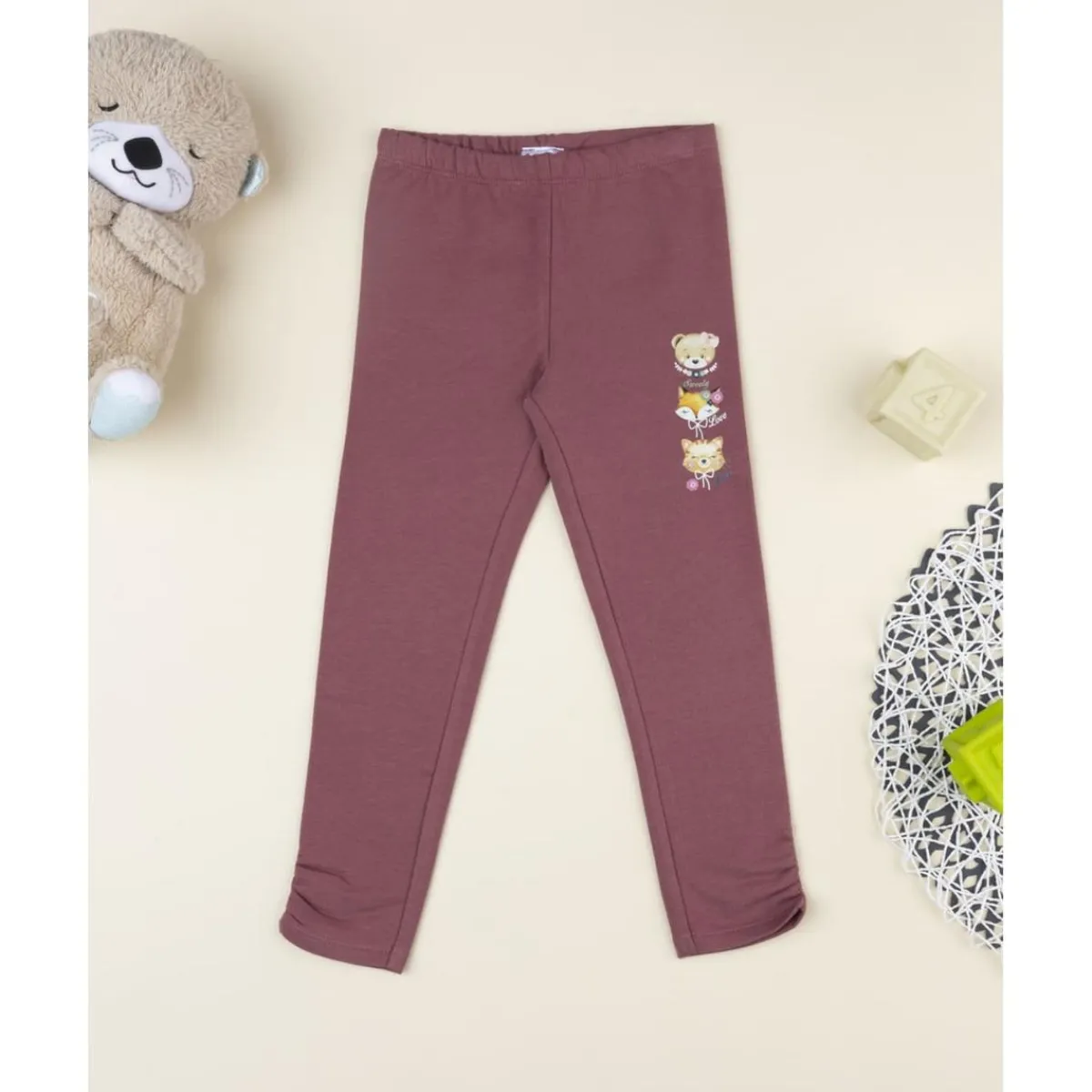Leggings niña rosa antiguo con estampado animal*Prenatal Online