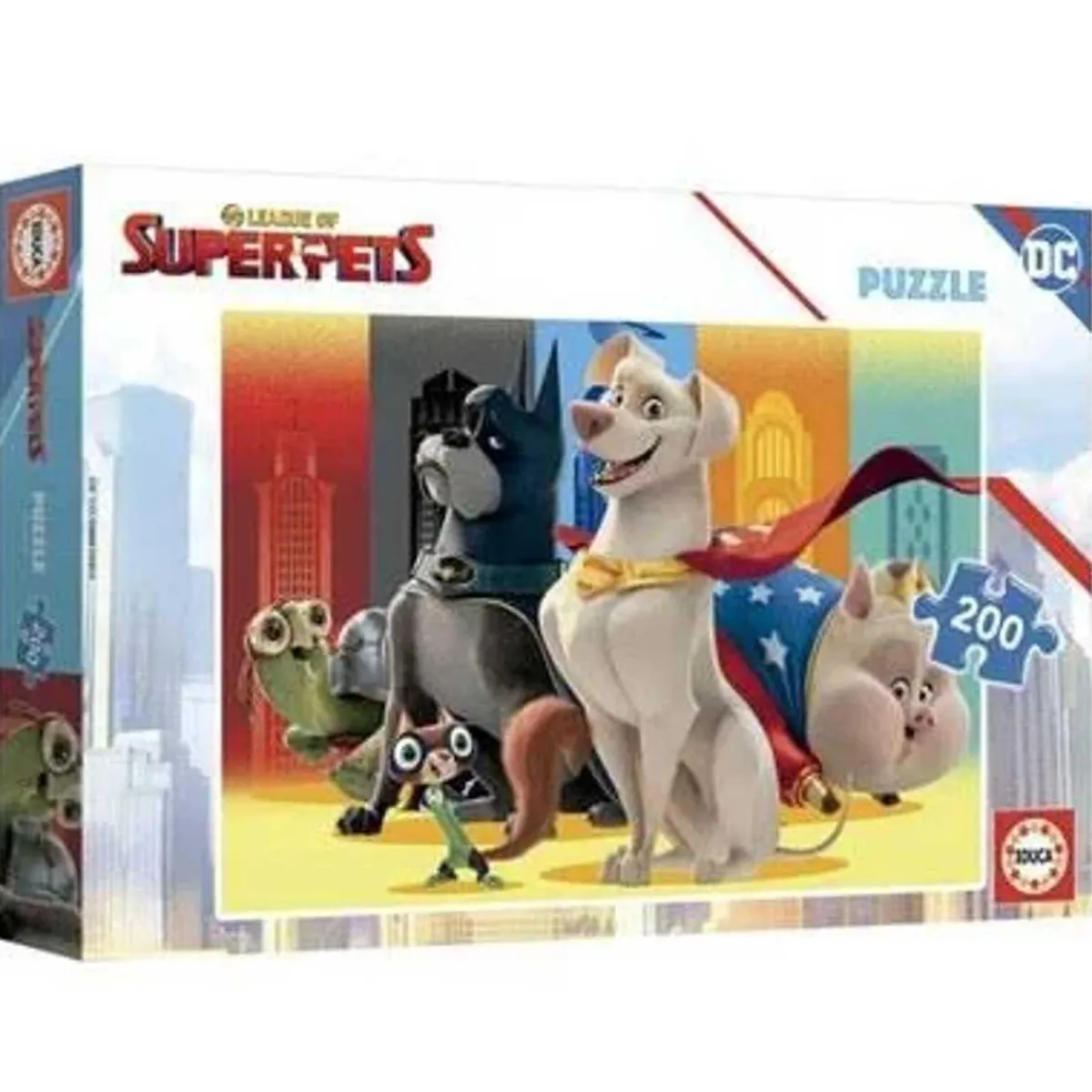 Liga de Super-Mascotas: rompecabezas de 200 piezas grandes, tamaño montado 40 x 28 cm*EDUCA BORRAS Best