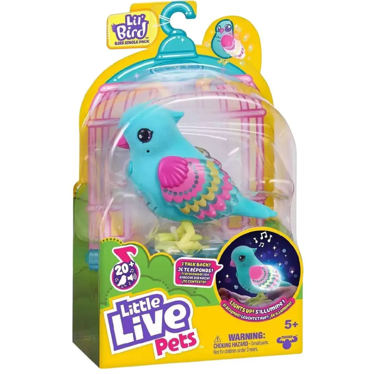 Best Little Live Pets - Pájaro parlanchín (varios colores) Figuras De Acción
