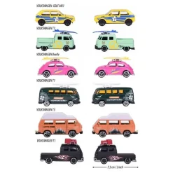 Majorette - Cars - Coches Premium Volkswagen Originals, Escala 1:64, 6 Modelos Surtidos (Varios modelos) ㅤ*MAJORETTE TOYS New
