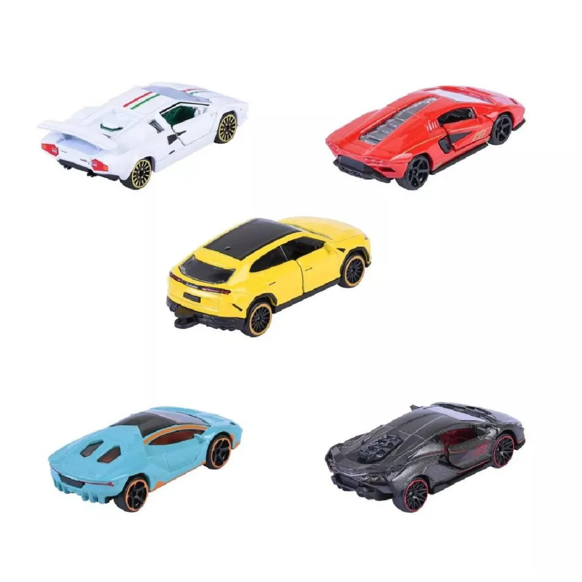 New - Lamborgini - 5 Coches Vehículos Y Circuitos