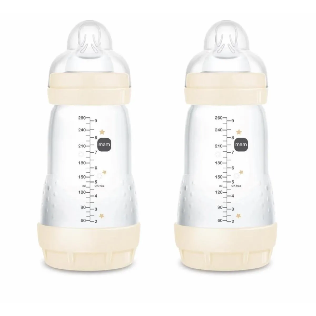 Discount - Conjunto 2 biberones Easy Active anticólicos 260 ml Beige Biberones Y Chupetes·Biberones