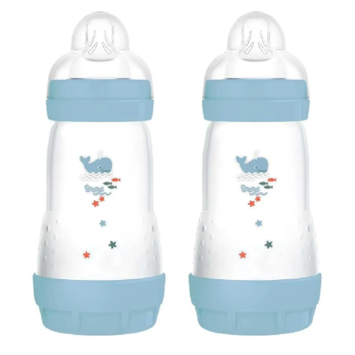 Discount - Conjunto 2 biberones Easy Active anticólicos 260 ml Azul Biberones Y Chupetes·Biberones