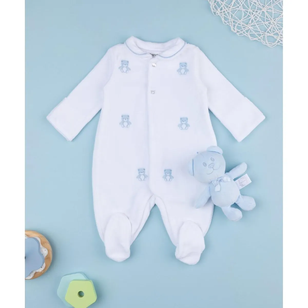 Online Mameluco de bebé blanco con osito de regalo Recién Nacido·Ropa Y Accesorios|Ropa Y Accesorios·Peleles