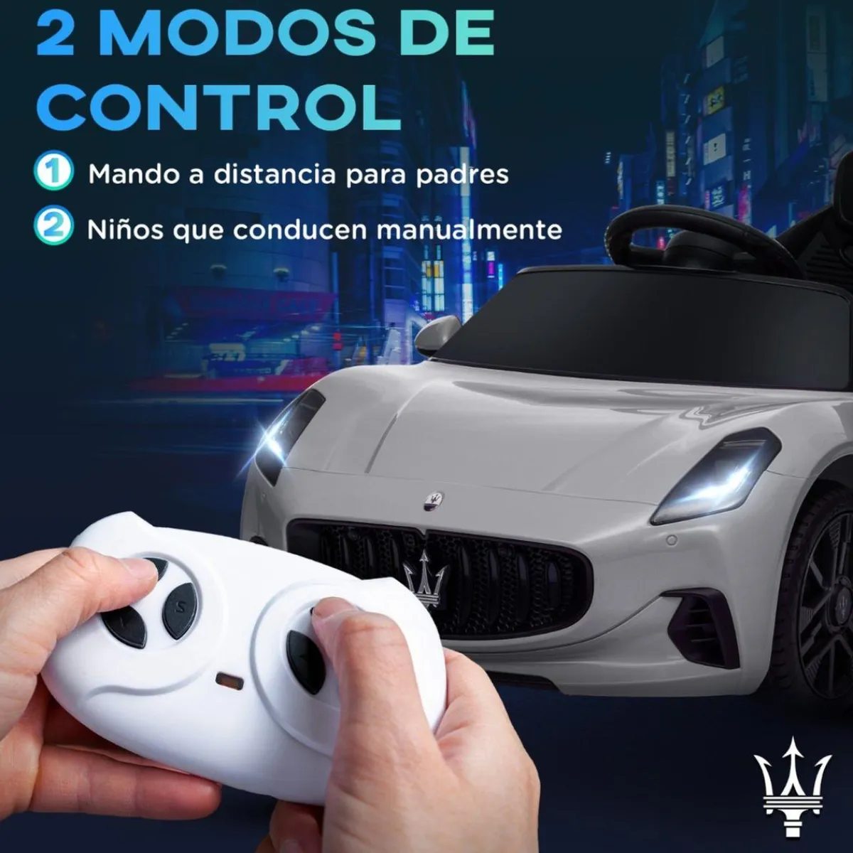 Maserati Gran Turismo Folgore eléctrico Gris*AIYAPLAY New