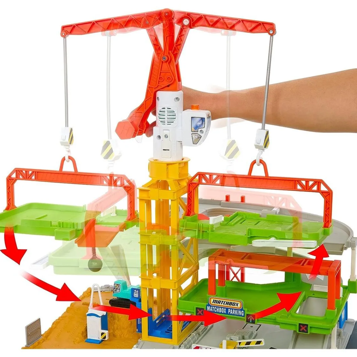 Matchbox - Pista de construcción con accesorios para coches de juguete ㅤ*MATTEL Hot