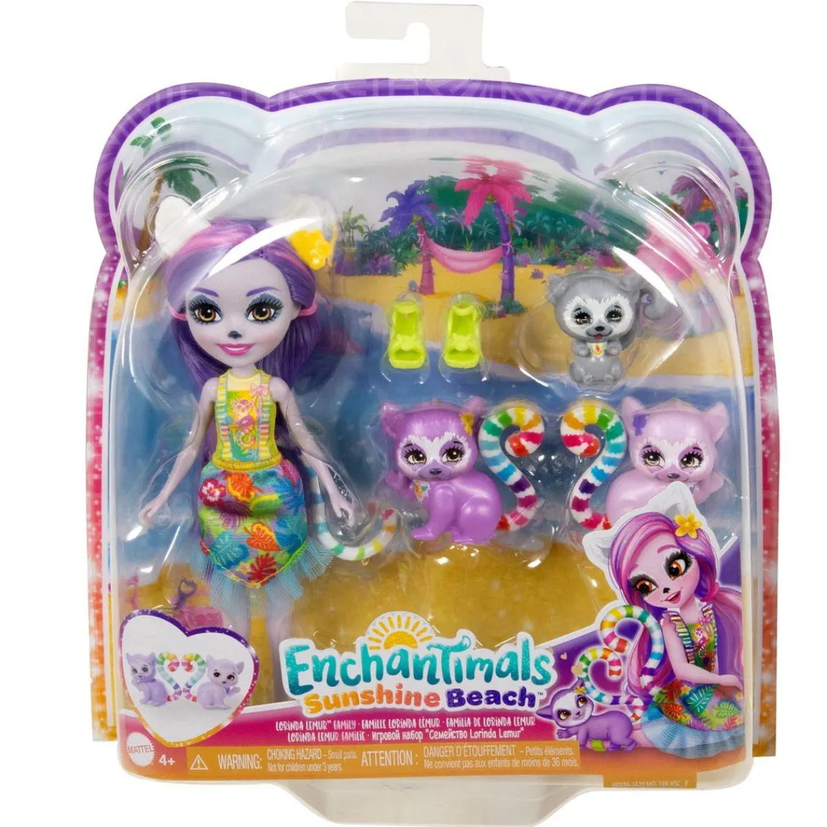 Best - Enchantimals - Sunshine Beach Familia de Lemures ㅤ Muñecas