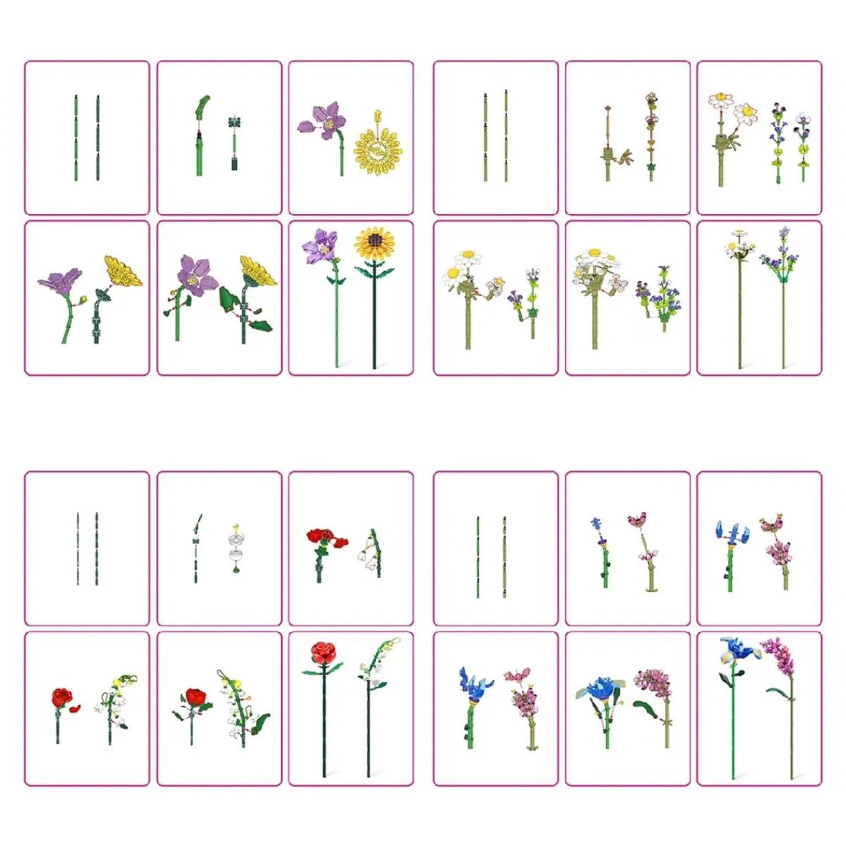 MAX - Pack 4 Cápsulas Flowers Juguetes De Construcción