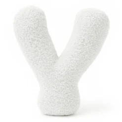 - Almohada Infantil con Forma de Letra “Y” Color Blanco Roto “Bearly Y”*MEOWBABY