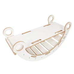Online - Mecedora Infantil Blanca con Tobogán y Cojín Rosa “Medium Dream Rocker White Wood” Entretenimiento·Hamacas Y Columpios