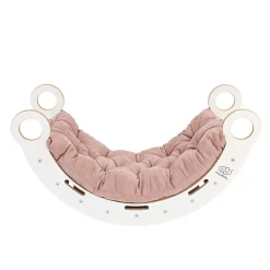Online - Mecedora Infantil Blanca con Tobogán y Cojín Rosa “Medium Dream Rocker White Wood” Entretenimiento·Hamacas Y Columpios