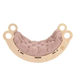 Outlet - Mecedora Infantil de Madera Natural con Cojín Rosa “Medium Dream Rocker Classic” Entretenimiento·Hamacas Y Columpios